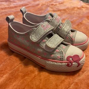 Barbie Glitter Tennis Shoes size 9.5 toddler